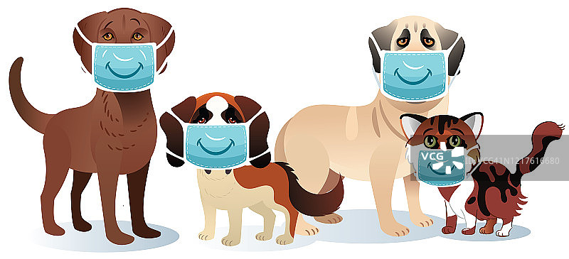 医用口罩和宠物图片素材