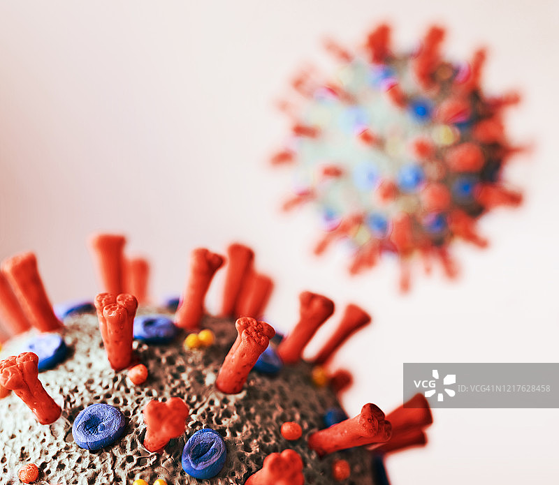 新冠病毒微观宏观模型图片素材