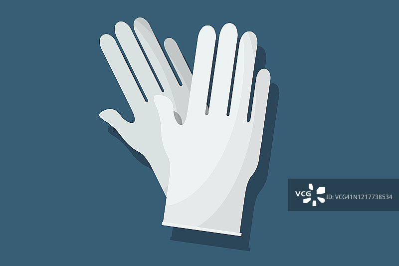 外科手术前手中的无菌手套图片素材