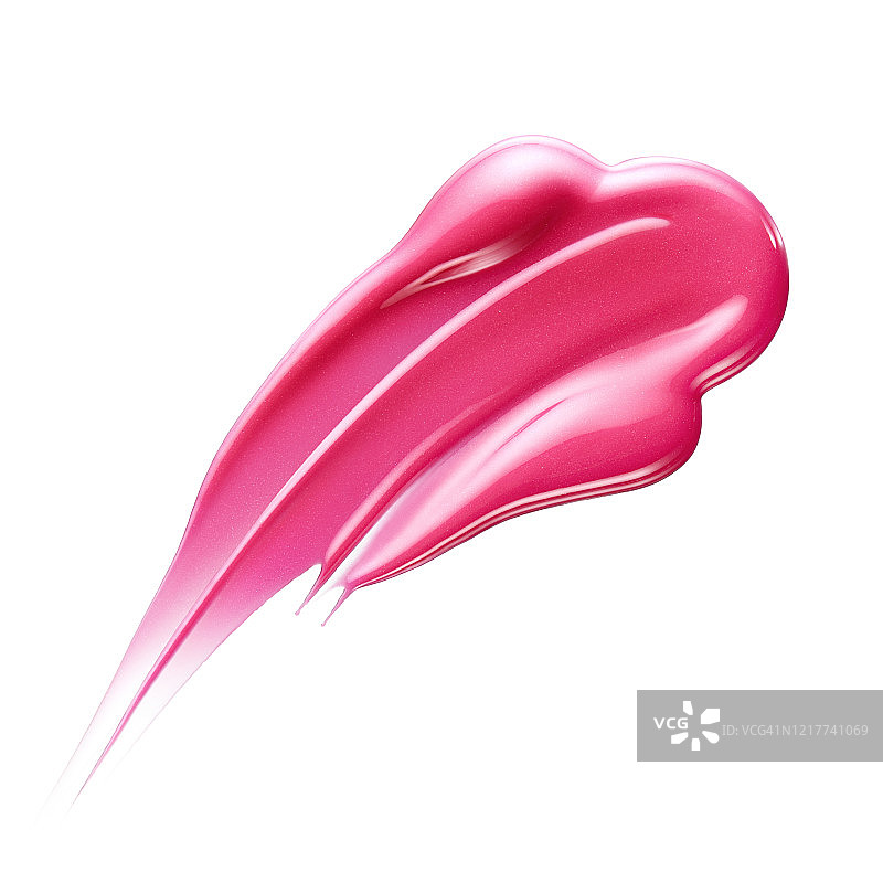 从右到左对角线涂抹的红色唇彩特写图片素材