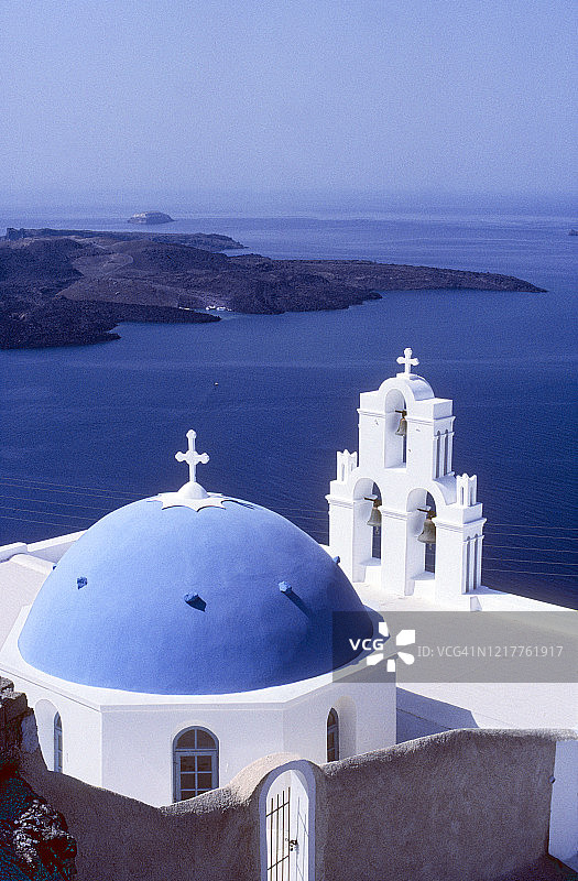 圣托里尼教堂，希腊图片素材