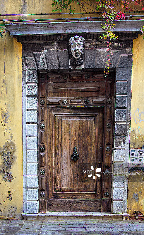 意大利威尼斯的古老门阶图片素材