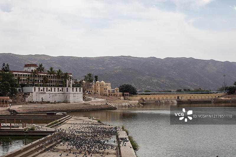 印度普什卡著名的圣湖图片素材