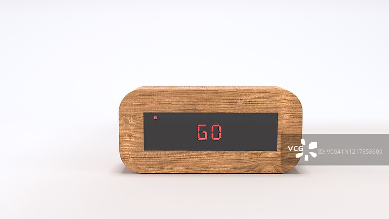 数字木制时钟图片素材