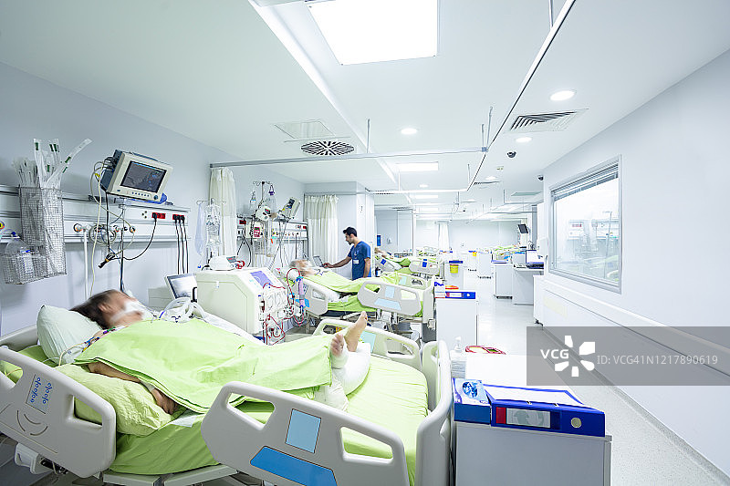 医院重症监护，新冠肺炎图片素材