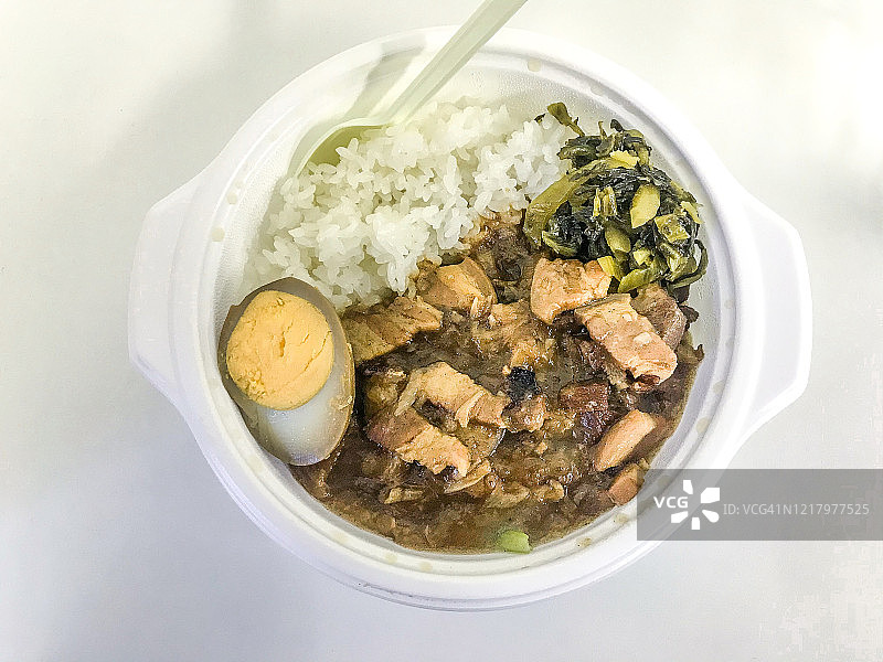 卤肉饭便当，中国台湾卤肉饭图片素材