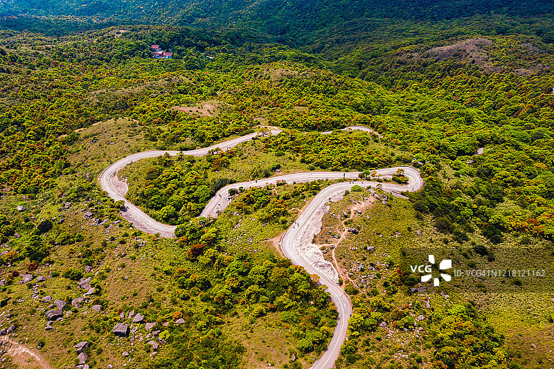 中国香港大帽山的发夹弯图片素材