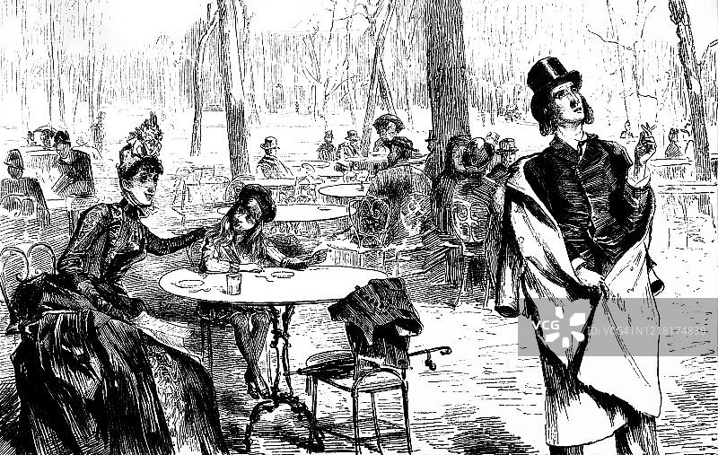 户外餐厅场景图片素材