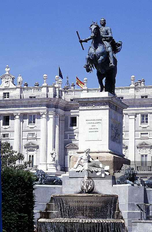 马德里菲利普四世雕像图片素材