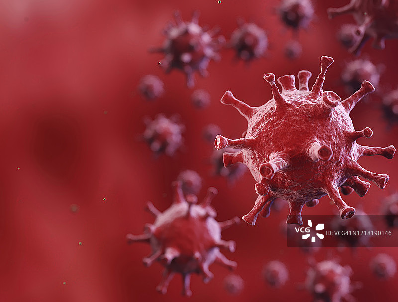 显微镜下的病毒细胞图片素材