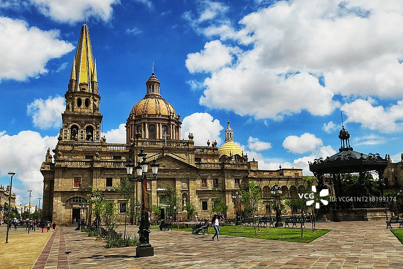 墨西哥瓜达拉哈拉大教堂的美丽景色图片素材