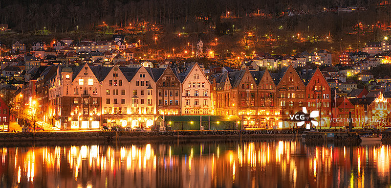 挪威卑尔根：布吕根老建筑图片素材