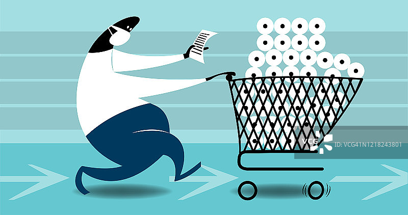 疫情期间购物清单图片素材