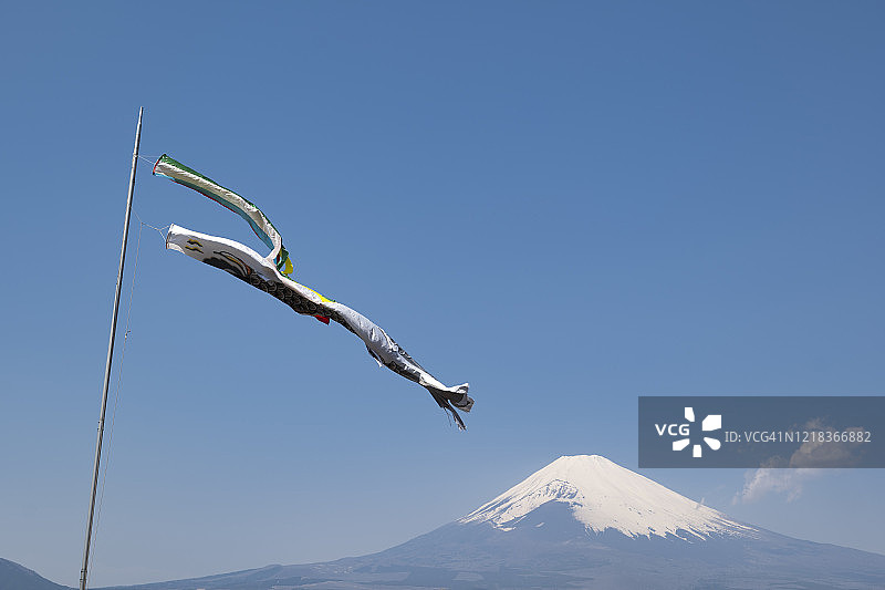 鲤鱼旗和富士山图片素材