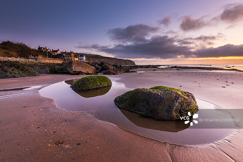 北约克沼泽国家公园罗宾汉湾海滩图片素材