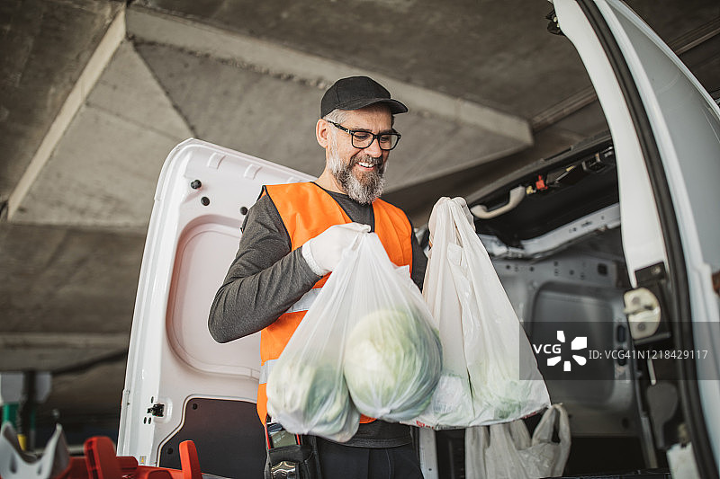 食品配送到家服务图片素材