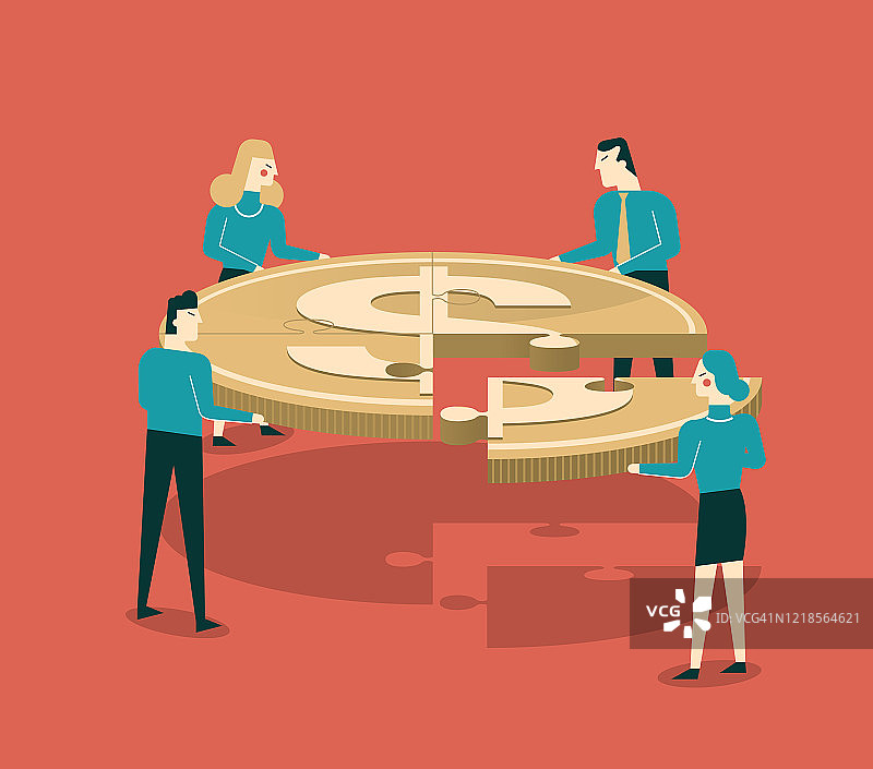 赚钱插画图片素材