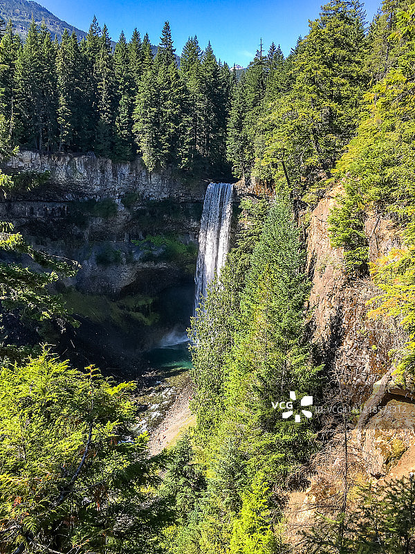 惠斯勒附近的白兰地酒瀑布图片素材