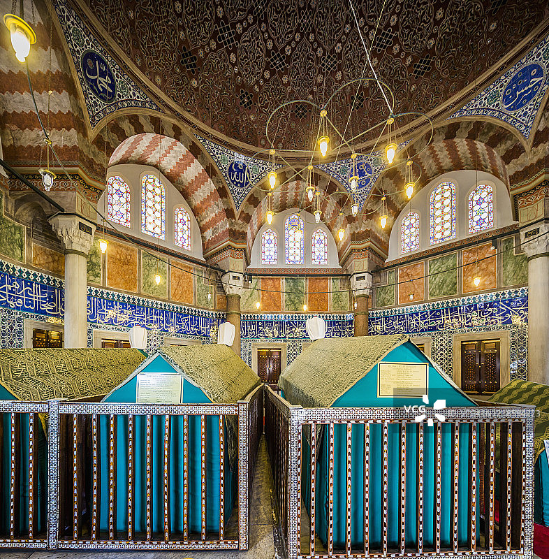 苏莱曼尼耶清真寺：苏莱曼大帝及其妻子许蕾姆苏丹之墓图片素材