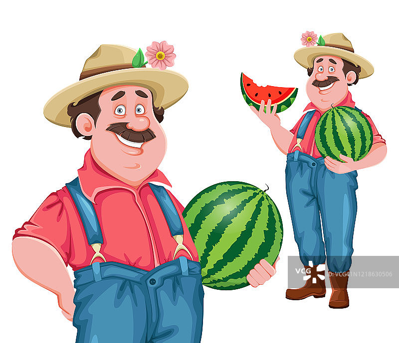 快乐的农民卡通人物图片素材