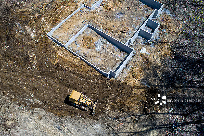 正上方无人机视角的建筑鸟瞰图图片素材