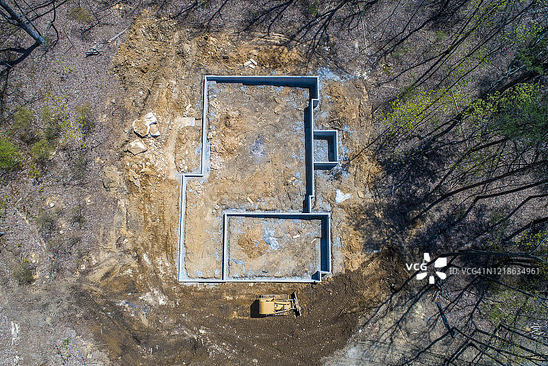 正上方无人机视角的建筑鸟瞰图图片素材