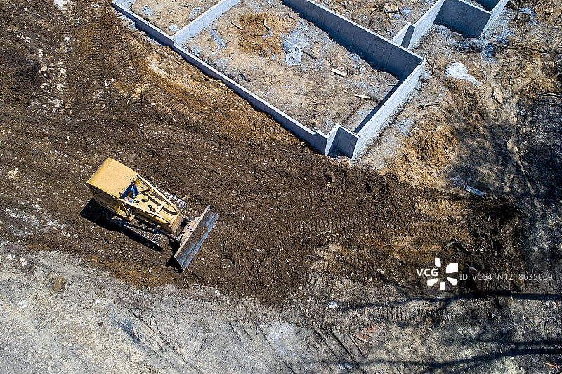 正上方无人机视角的建筑鸟瞰图图片素材