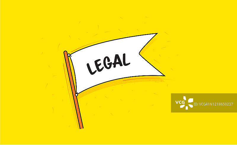 带有“法律”字样的旗帜banner。复古风格设计图片素材