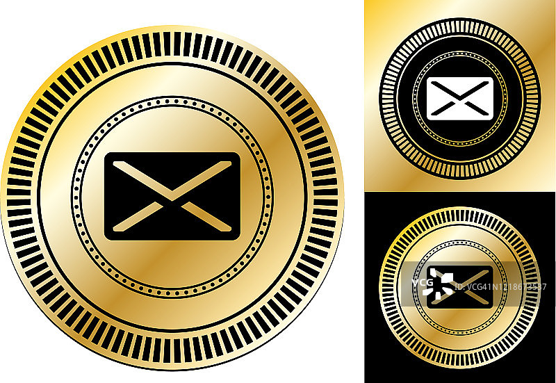 关闭的电子邮件信封图标图片素材