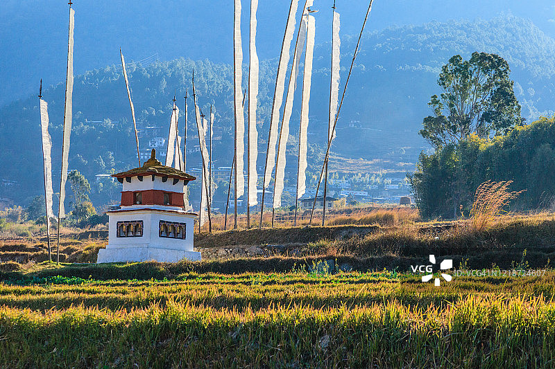 索普索哈村庄的农田图片素材