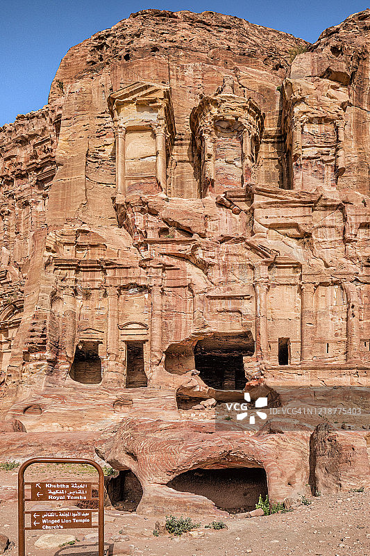 佩特拉皇家陵墓图片素材