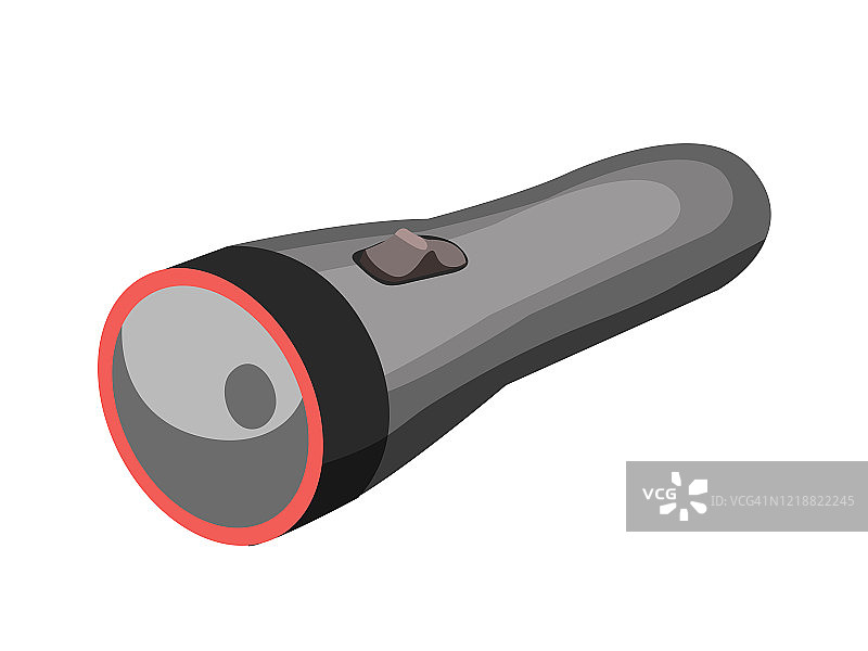 白色背景上隔离的猎人手电筒图片素材
