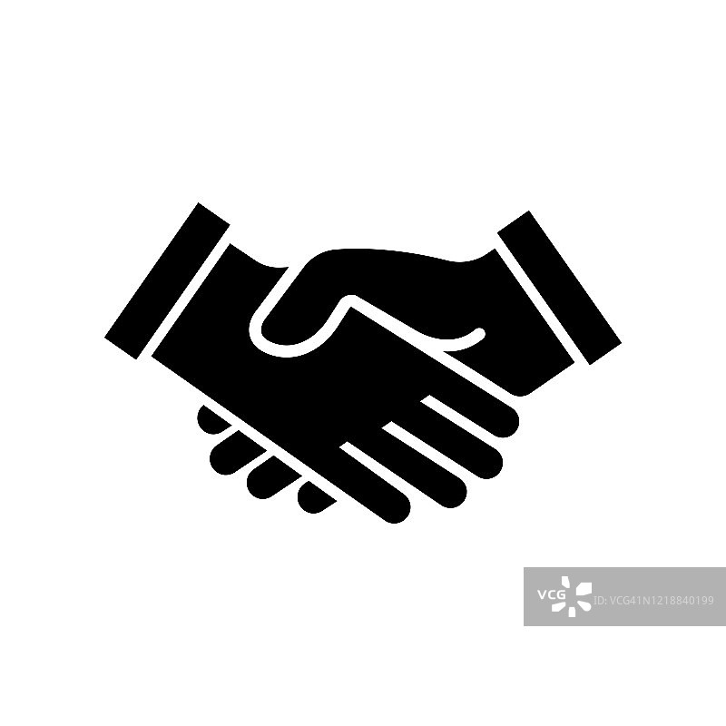 扁平风格的孤立合作关系图标矢量图图片素材