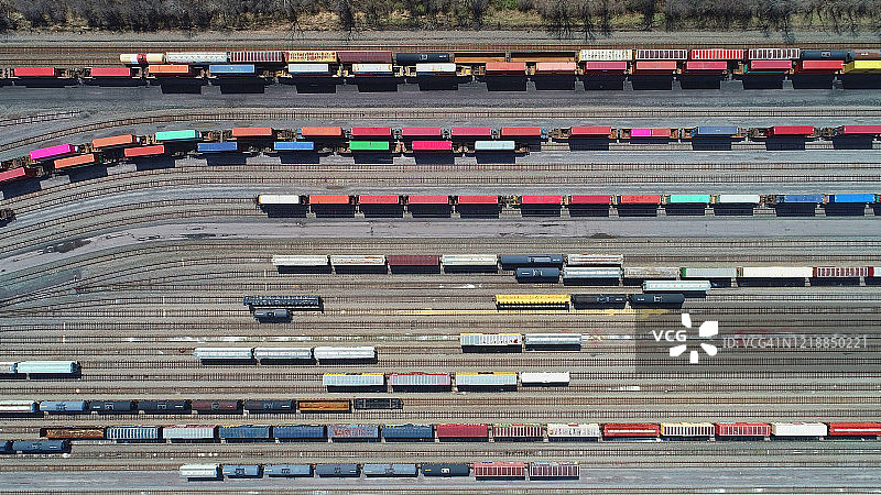 铁路货运站鸟瞰图片素材