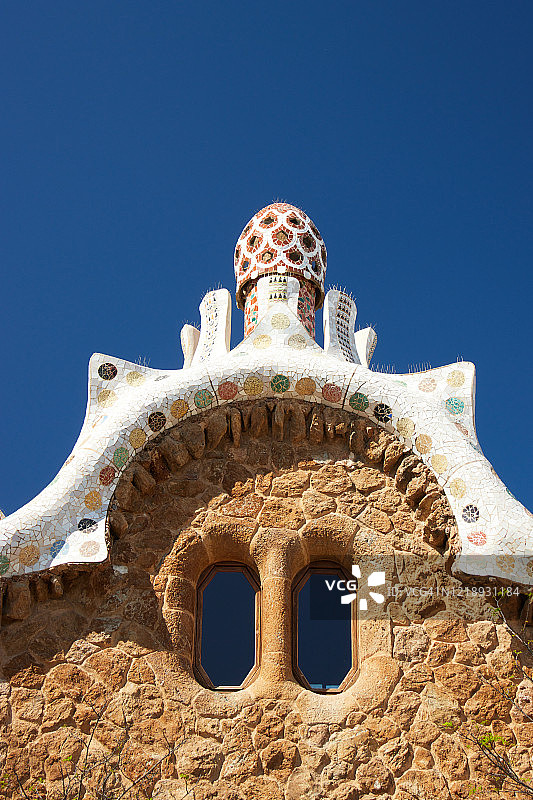 西班牙巴塞罗那的奎尔公园图片素材