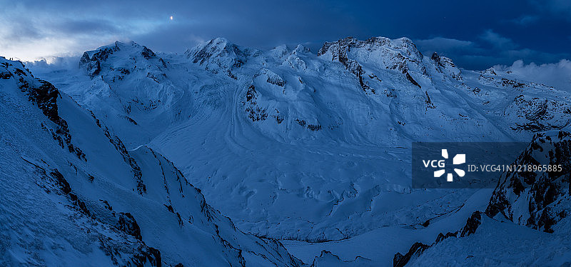 瑞士采尔马特戈尔内冰川风光图片素材