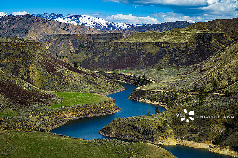 爱达荷州西南部南叉博伊西河的壮丽峡谷图片素材