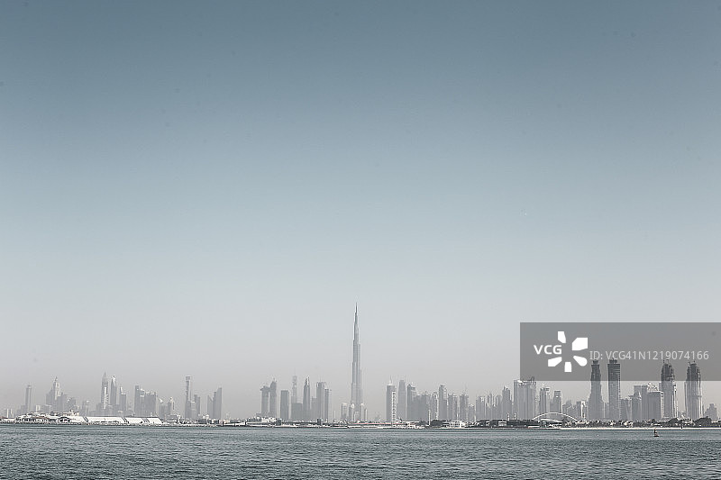 迪拜市中心天际线图片素材