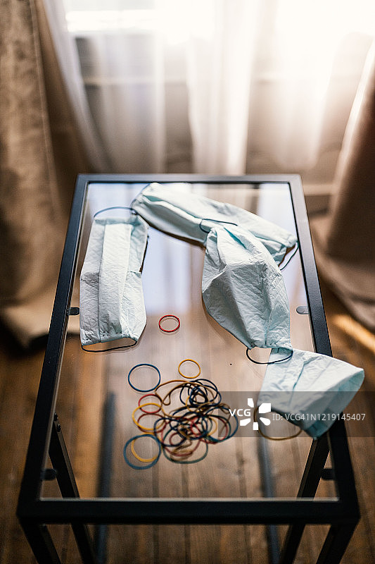 DIY口罩（含橡皮筋和订书钉）图片素材