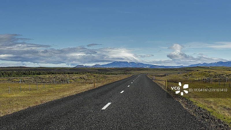 前往赫克拉火山的公路旅行图片素材