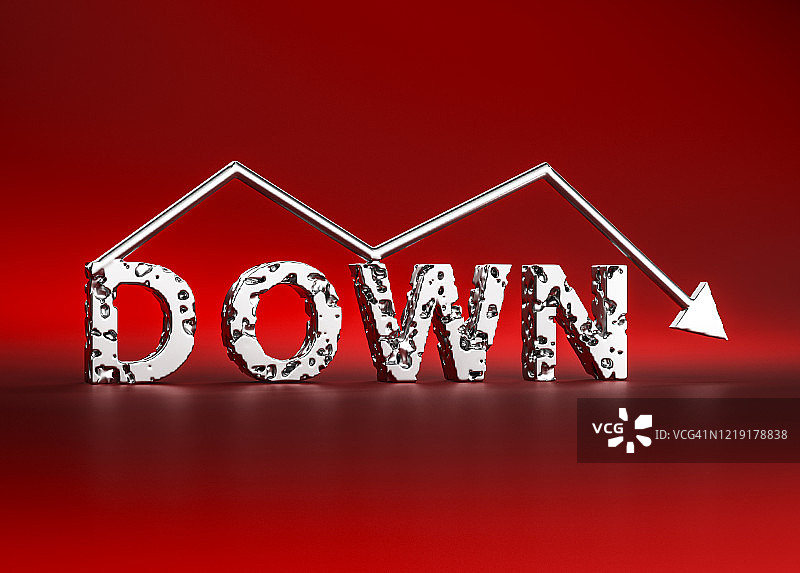 金属箭头向下指示牌图片素材