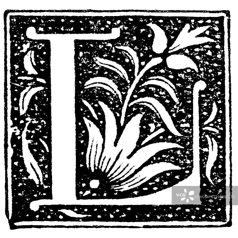 新艺术风格字母L - 19世纪图片素材