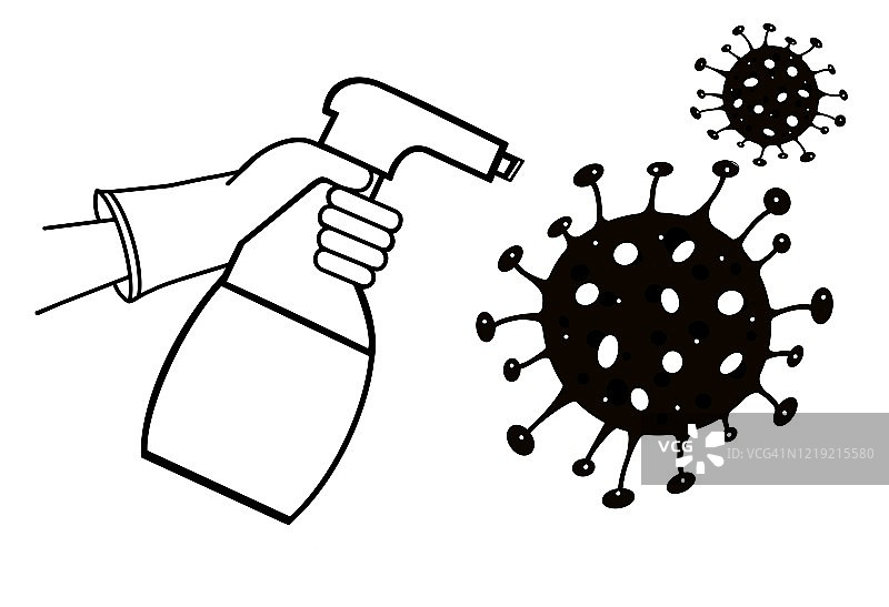 喷洒清洁液图片素材