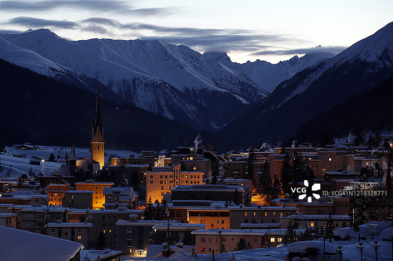 瑞士达沃斯图片素材