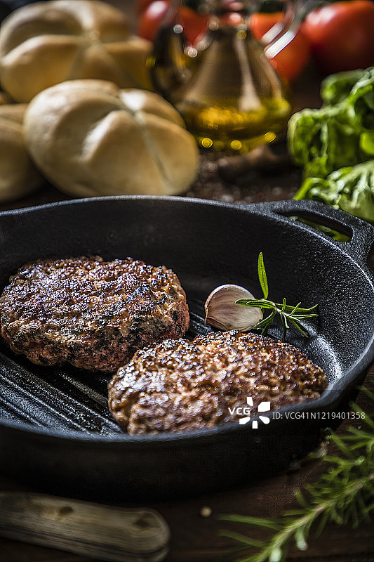 烤汉堡图片素材