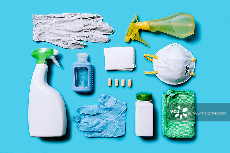 疫情爆发物资平面图图片素材