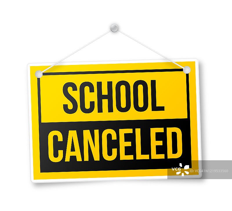 学校停课标志图片素材