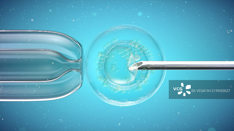 针头刺穿细胞图片素材