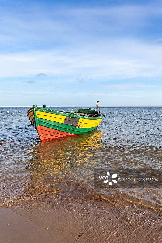 波兰索波特的渔船图片素材