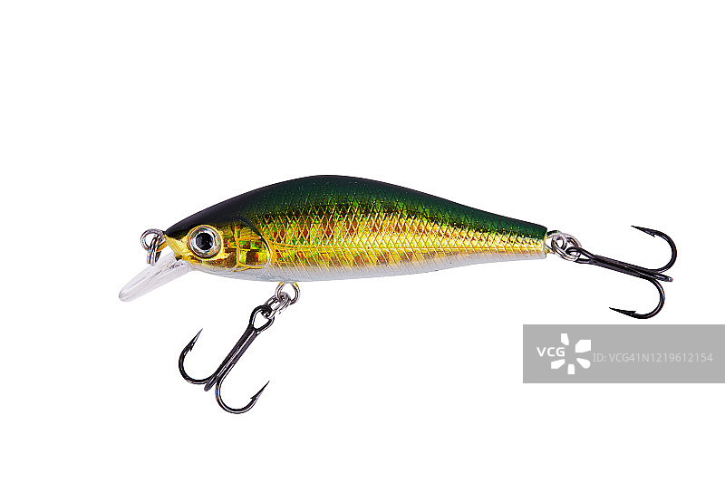 白色背景上的鱼钩鱼饵图片素材